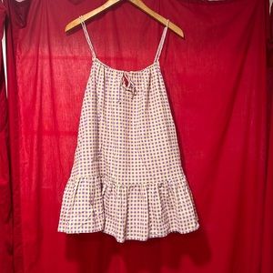Urban Outfitters purple and yellow check baby doll dress. Size small.